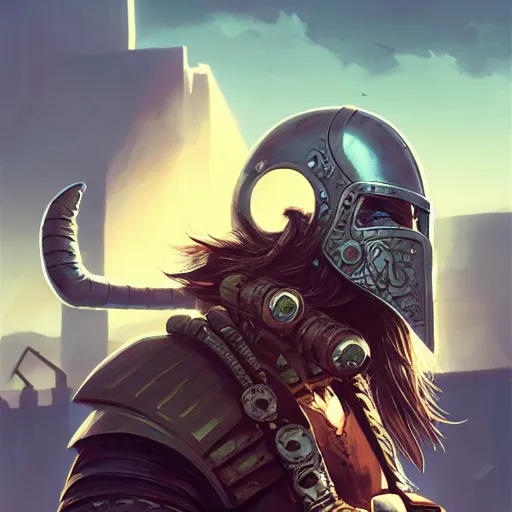 Image similar to cyberpunk viking helmet mask warrior goddess robot ninja fantasy, art gta 5 cover, official fanart behance hd artstation by jesper ejsing, by rhads, makoto shinkai and lois van baarle, ilya kuvshinov, ossdraws