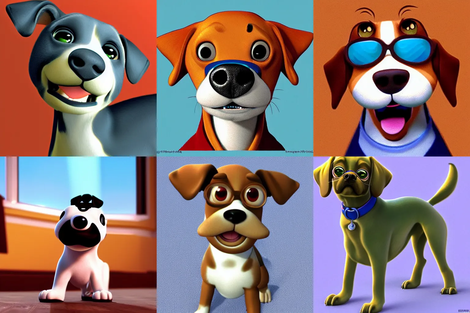 Prompt: dog in Pixar style