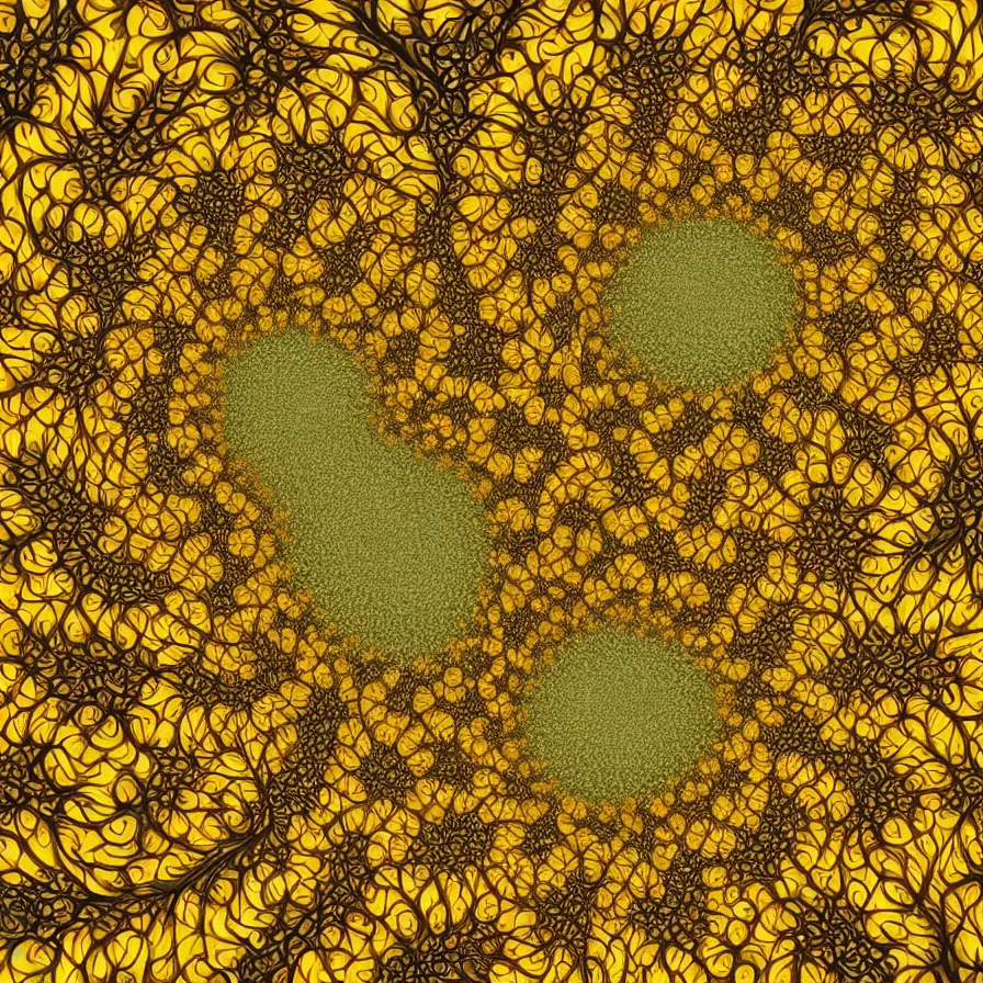 Prompt: award winning fine artwork of hypnotizing sunflower and nasturstium vines patterns, golden ratio, mandelbrot fractal, infinite tunneling