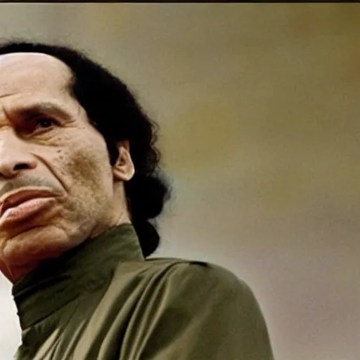 Image similar to A still of Muammar Gaddafi in Seinfield