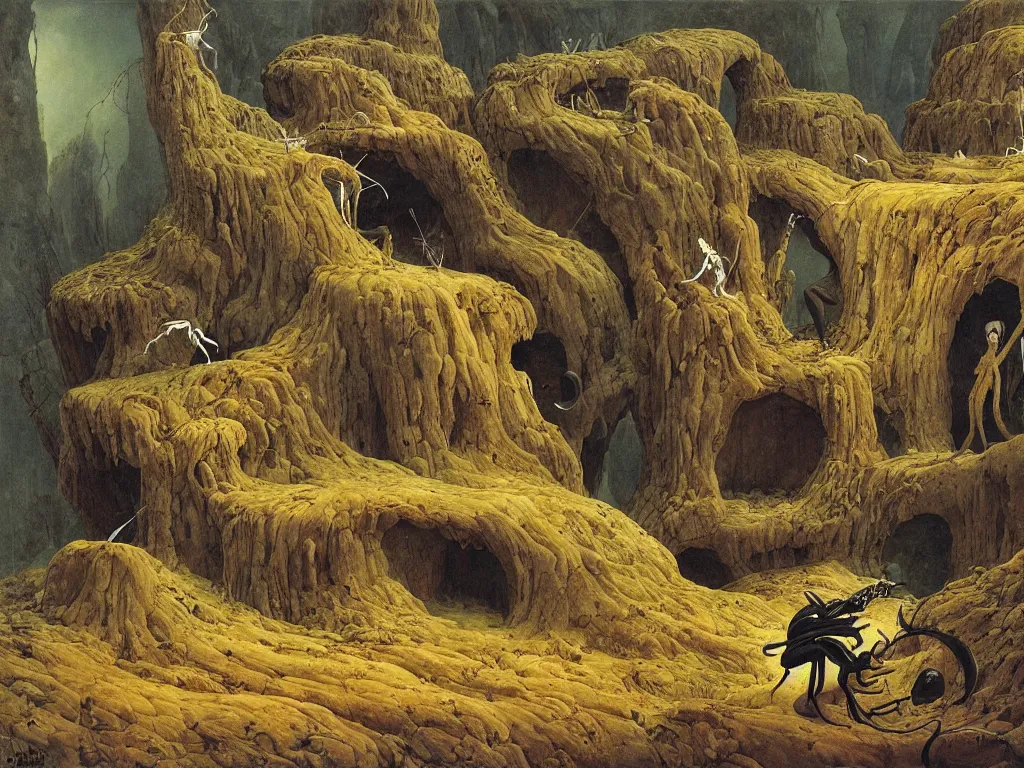 Image similar to Into the anthill. Caverns of the ants. Painting by Caspar David Friedrich, Roger Dean, Walton Ford