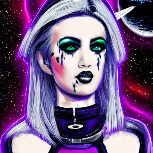 Prompt: space goth