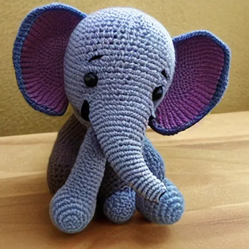 Image similar to a elephant amigurumi