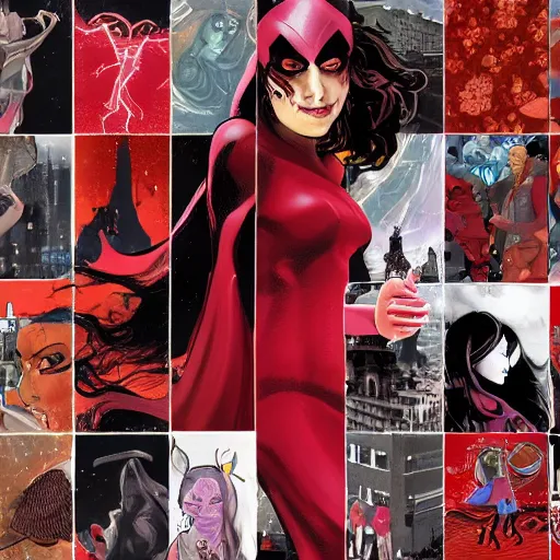 scarlet witch comic, illustrated by jason aaron,, Stable Diffusion