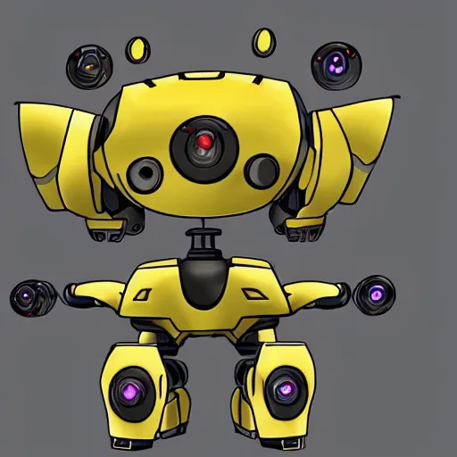 Prompt: A robot Pokémon