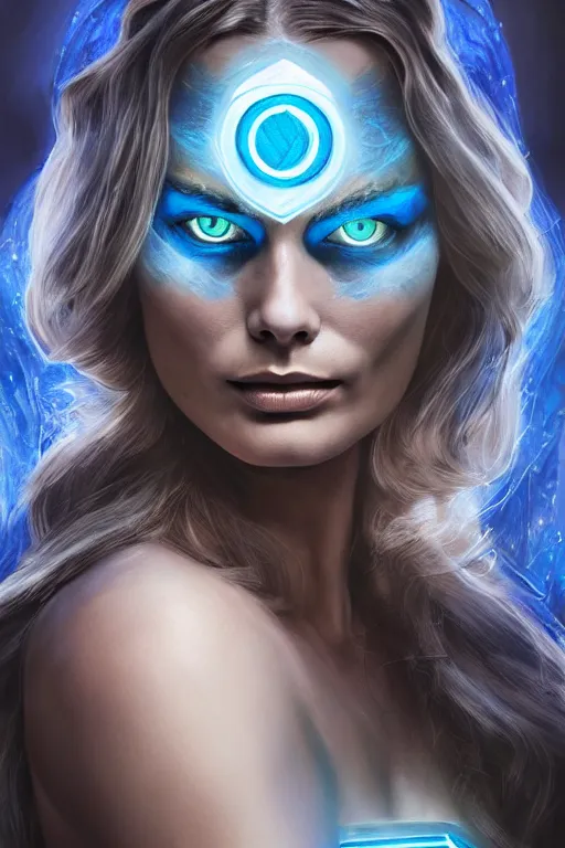 Prompt: majestic and regal portrait of margot robbie female blue lantern, dc universe, perfect face, beautiful, intricate, epic, elegant, fantasy, highly detailed, digital painting, hard focus, beautiful volumetric lighting, epic light, ultra detailed, by leesha hannigan, ross tran, thierry doizon, kai carpenter, ignacio fernandez rios