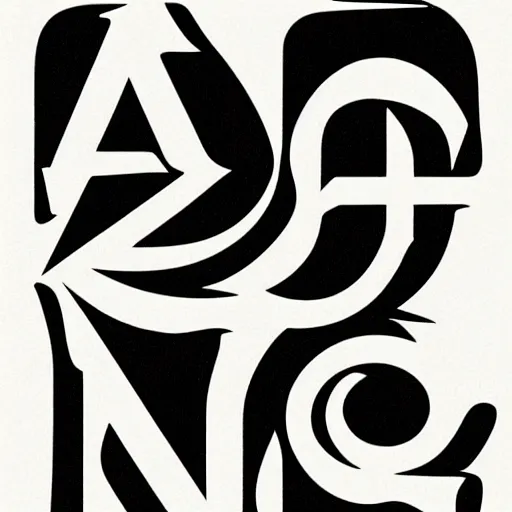 Image similar to letter a!! typography, high contrast, soft shadows, looking back, intricate, front and back, layers, jugend, ornamentical