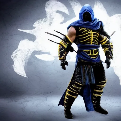 Image similar to mortal kombat scorpion fighting sub zero