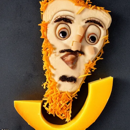 Image similar to cheese john cleese made out of cheese as a cheese