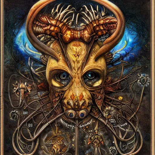 Prompt: detailed and sharp portrait of scorpio artistic zodiac artwork, mystic style, detailed, 8 k, detailed, symmetrical, by brian froud