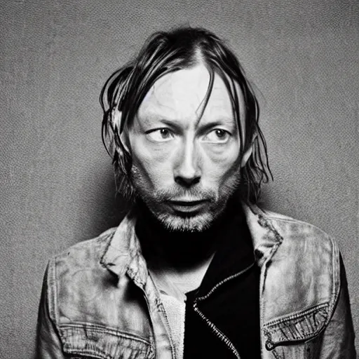 Image similar to thom yorke singer songwriter rolling stone, a photo by colin greenwood