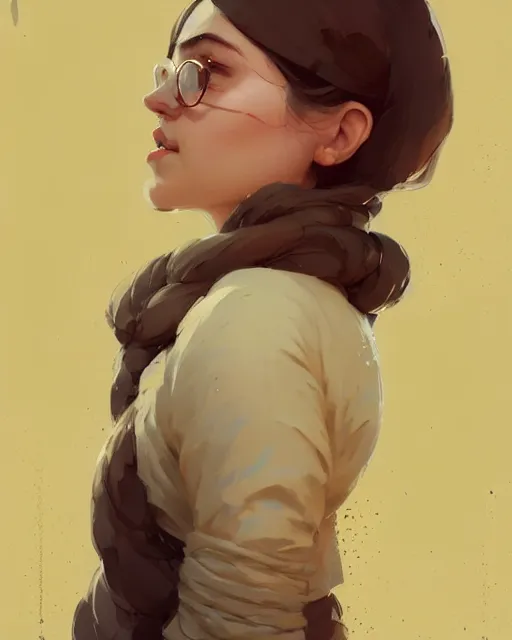 Image similar to cottagecore hyper - realistic portrait of a woman, persian daisy, by atey ghailan, by greg rutkowski, by greg tocchini, by james gilleard, by joe fenton, by kaethe butcher, dynamic lighting, gradient light yellow, brown, blonde cream and white color scheme, grunge aesthetic