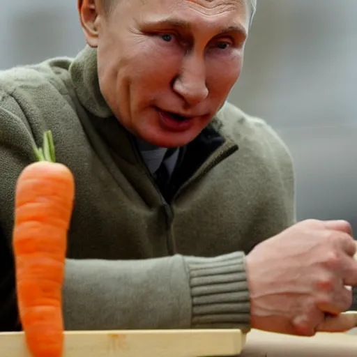 Image similar to putin eating a carrot