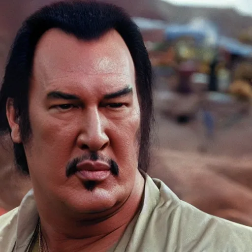 Image similar to scene of a movie with steven seagal