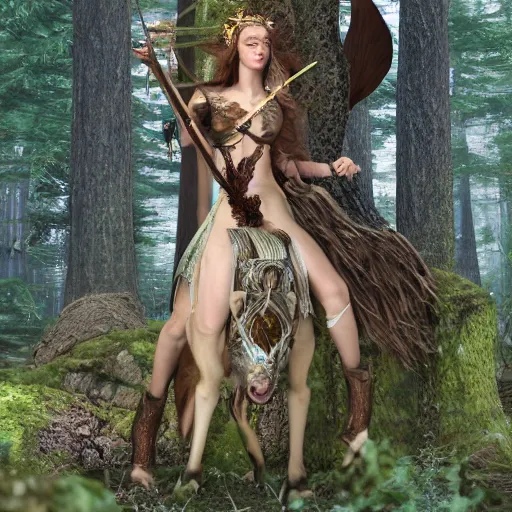 Prompt: huntress, fairy tale; forest; goddess of the hunt; Ferdinand Khab; deep woods; warrior woman; archery, Art of Illusion, Artrift, finalRender, Flickr, IMAX, Polycount, r/Art, shadow depth, Sketchfab, Sketchlab, Substance Designer, VRay; trending on r/deepdream; AppGameKit, recursive ray tracing; volumetric lighting; ambient occlusion, Hyper detailed digital matte painting, concept art, hyperrealism, Cinema 4D, 8k resolution, 64 megapixels, bokeh, CGSociety, ZBrush Central, behance HD, hypermaximalist, a masterpiece, 4K, Ukiyo-e, film noir, neon, beautiful, deep colors, bright, amazing, gorgeous, wonderful, great, marvelous, fantastic, magnificent, excellent, fabulous, lovely, astonishing, outstanding, splendid, glorious, mist, by Gustav Klimt and Gustave Doré,