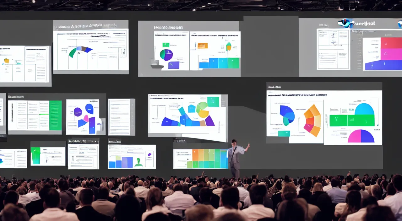 Image similar to a powerpoint presentation about ai making powerpoint presentations. powerpoint spreadsheet.