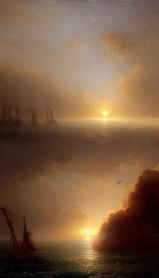 Prompt: the end of the world, by ivan aivazovski,