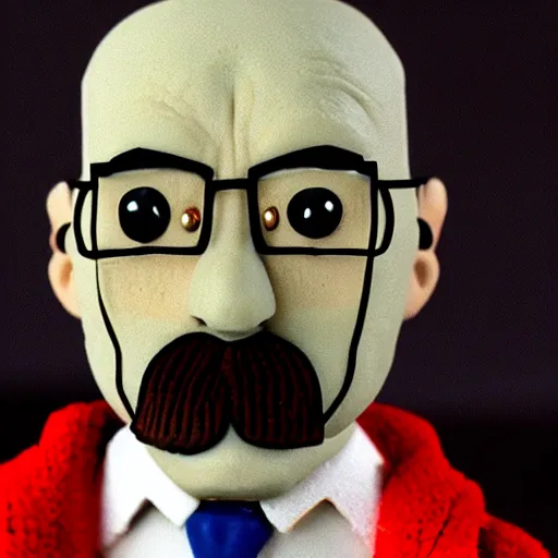 Image similar to walter white as a claymation character