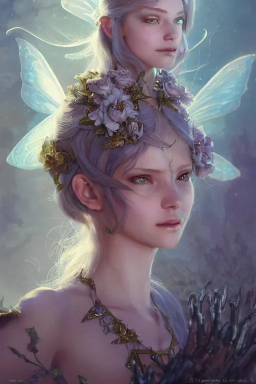 Image similar to fairy princess, highly detailed, d & d, fantasy, highly detailed, digital painting, trending on artstation, concept art, sharp focus, illustration, art by artgerm and greg rutkowski and fuji choko and viktoria gavrilenko and hoang lap