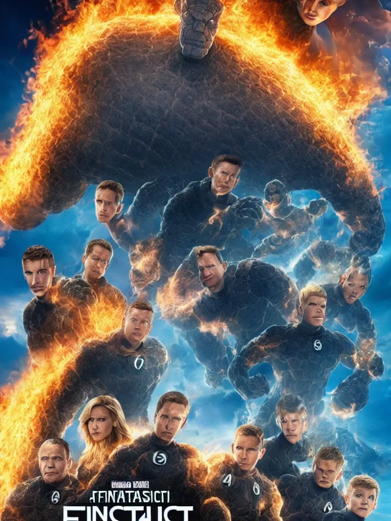 Prompt: fantastic four movie poster