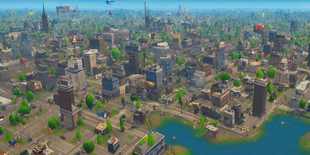 Image similar to New York map location in Fortnite