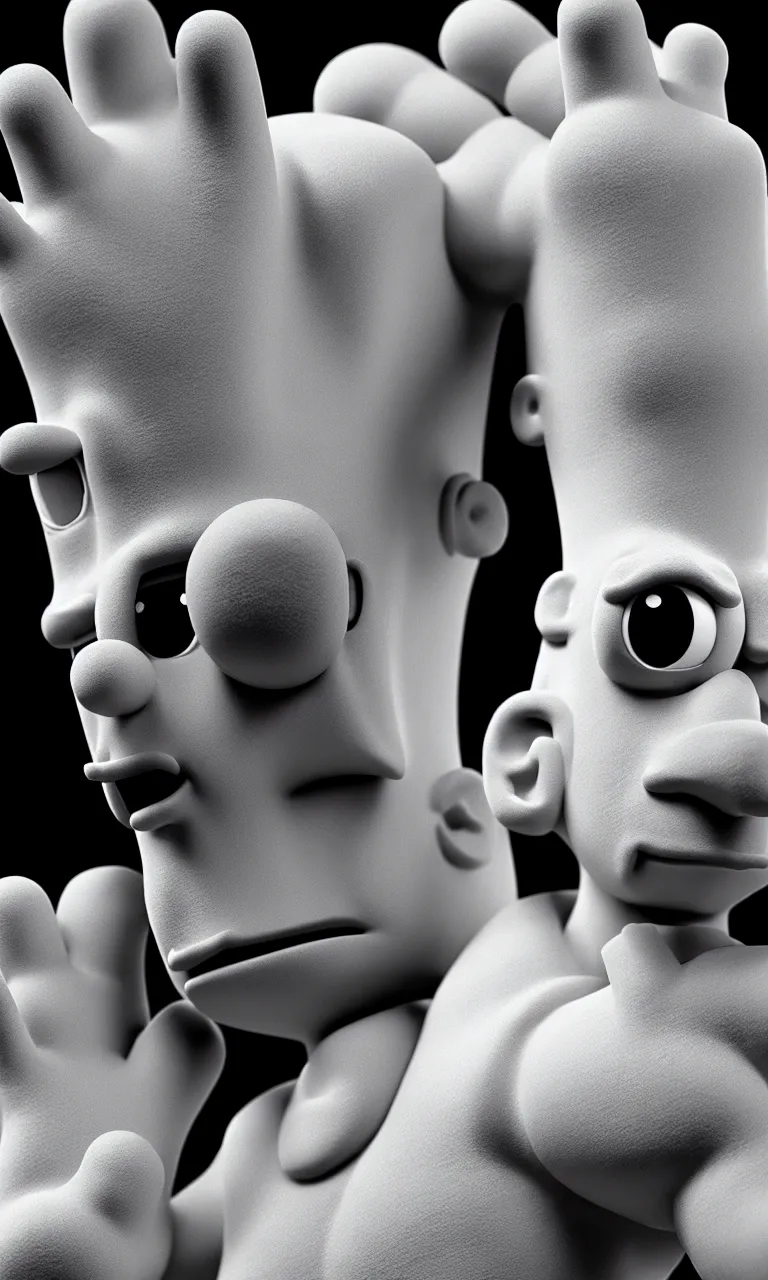 Image similar to bart simpson as real guy, ambient occlusion