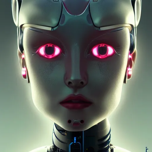 Image similar to Perfectly-Centered Portrait of a Robotic Cyberpunk Female Humanoid-Cat, intricate, elegant, super highly detailed, professional digital painting, artstation, concept art, smooth, sharp focus, no blur, no dof, extreme illustration, Unreal Engine 5, Photorealism, HD quality, 8k resolution, cinema 4d, 3D, beautiful, cinematic, art by artgerm and greg rutkowski and alphonse mucha and loish and WLOP