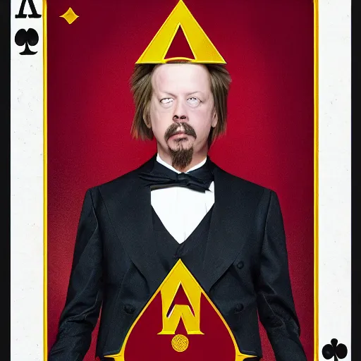 Image similar to hyperrealistic dslr film still of david spade disguised as a playing card, ace of spades, stunning 8 k octane comprehensive 3 d render, inspired by istvan sandorfi & greg rutkowski & unreal engine, perfect symmetry, dim volumetric cinematic lighting, extremely hyper - detailed, incredibly real lifelike attributes & flesh texture, intricate, masterpiece, artstation, stunning