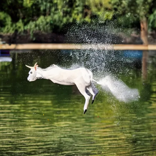 Image similar to a moomoo doing a boingboing over the splish splash