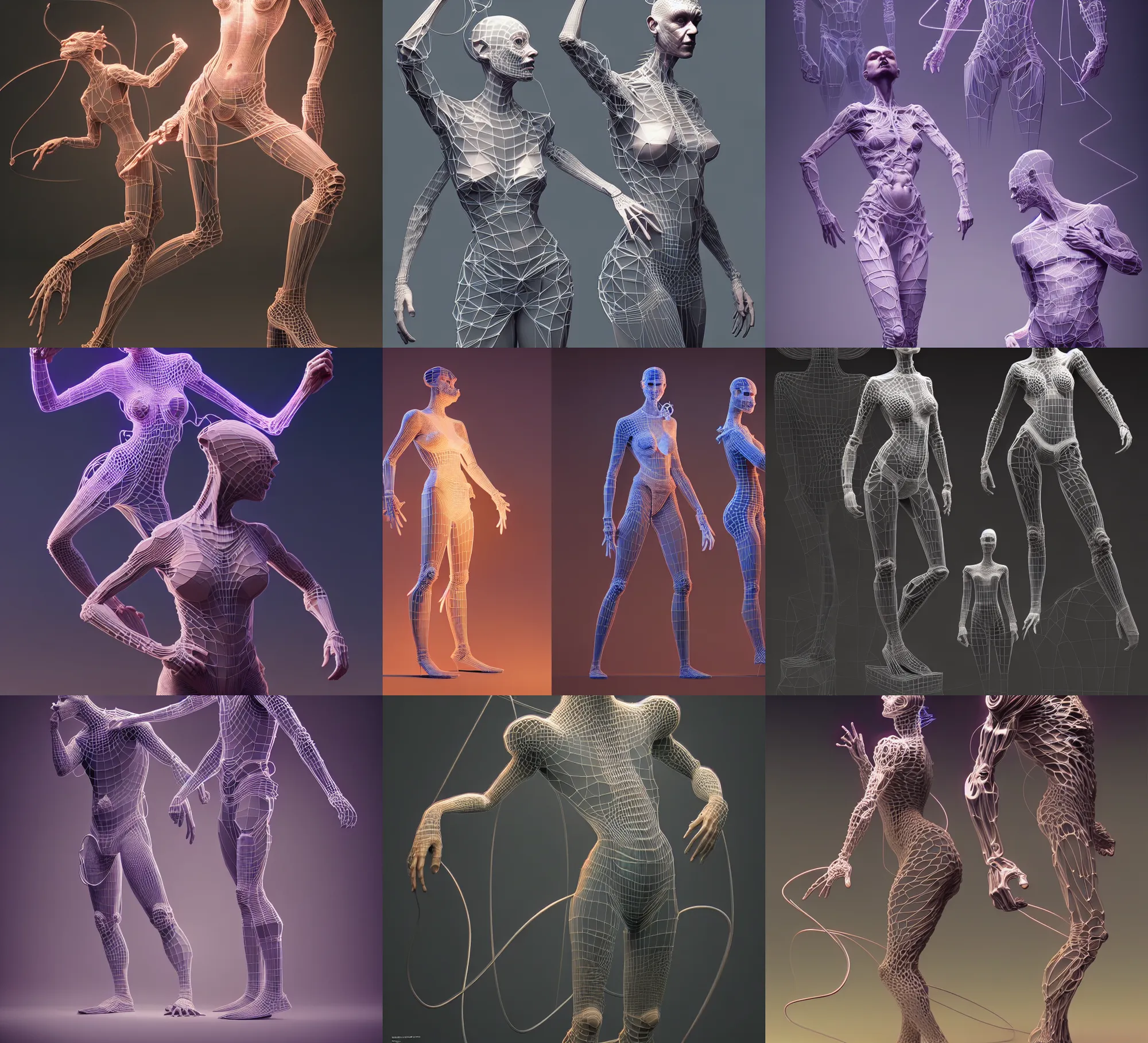 Prompt: high poly 3 d glowing wireframe models, ultra realistic, intricate details, holographic artifacts, highly detailed by peter mohrbacher, boris vallejo, hajime sorayama, wayne barlowe, paolo eleuteri serpieri