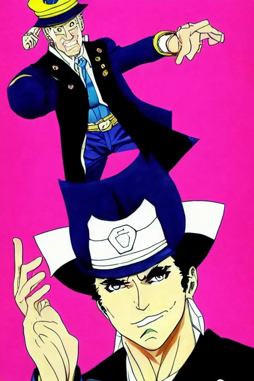 Jotaro Kujo from JoJo's Bizarre Adventure, drawn by, Stable Diffusion