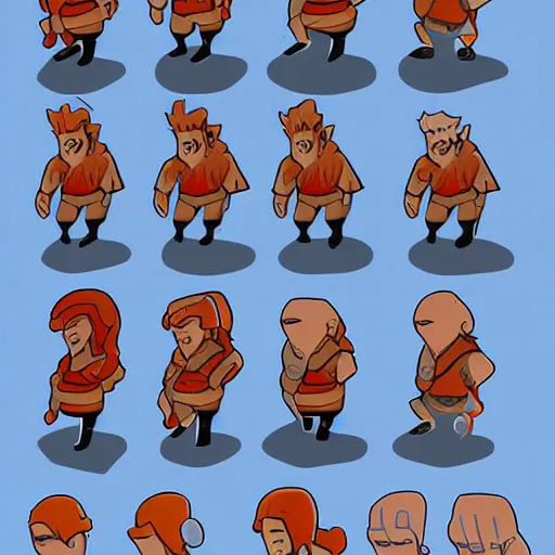 Prompt: walking animation sprite sheet , digital art , concept art