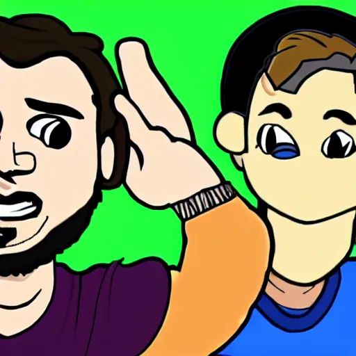 Image similar to vinny vinesauce as a cartoon