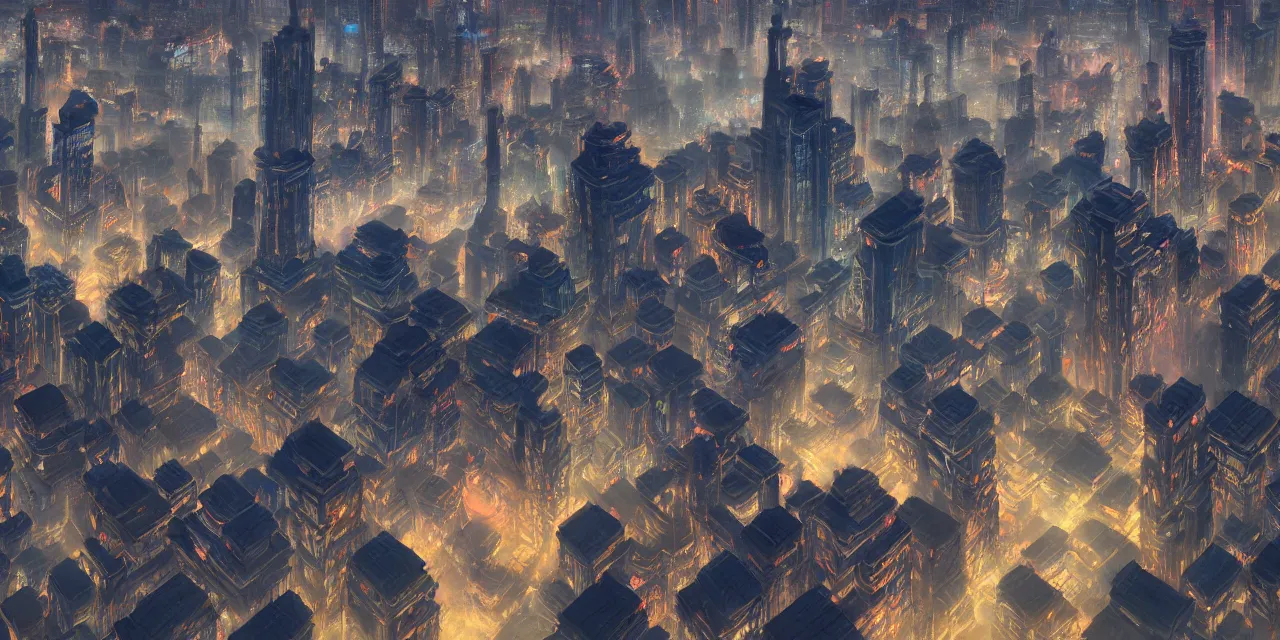 Prompt: a beautiful painting of a ancient big city of china, light effect, unreal engine, super wide angle, by yuumei and yanjun chen, trending on artstation