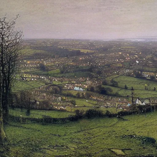 Image similar to landscape of armley by john atkinson grimshaw