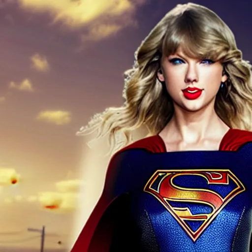 Prompt: Taylor Swift as Supergirl