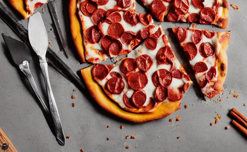 Prompt: cinnamon pizza, food photography