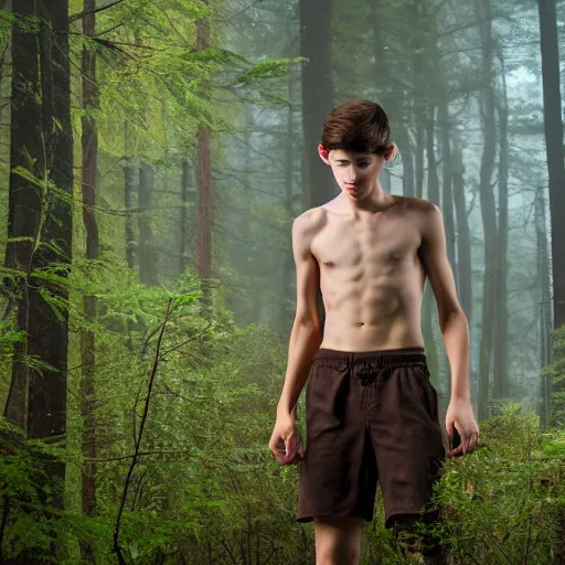 pale, skinny, shirtless, teenage boy with natural | Stable Diffusion