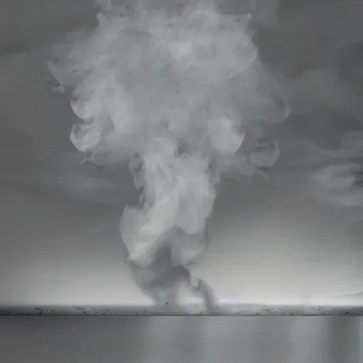Prompt: smoke on the water digital art