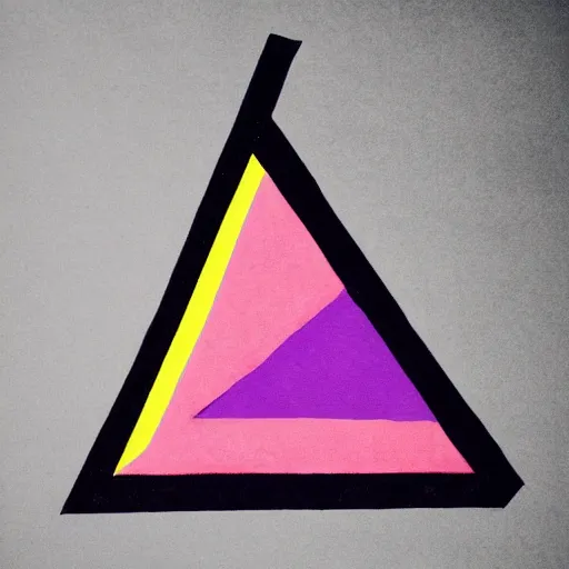 Prompt: 🛰 🌈 🕳 geometric abstract triangle