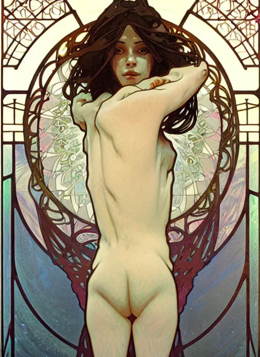 Image similar to symmetry!! water, greg rutkowski and alphonse mucha