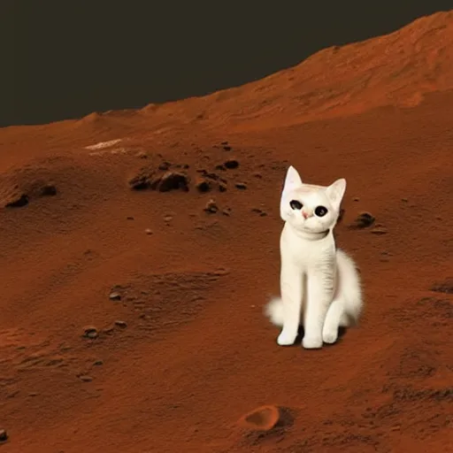 Prompt: a cat on mars