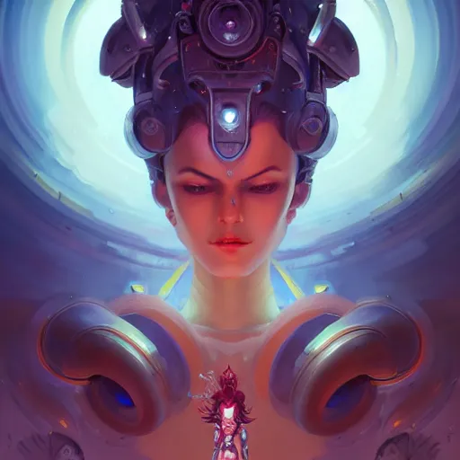 Image similar to portrait of a nubile cybernetic shiva, art by pete mohrbacher and guweiz and ilya kuvshinov, digital art, highly detailed, intricate, sci - fi, sharp focus, trending on artstation hq, deviantart, unreal engine 5, 4 k uhd image