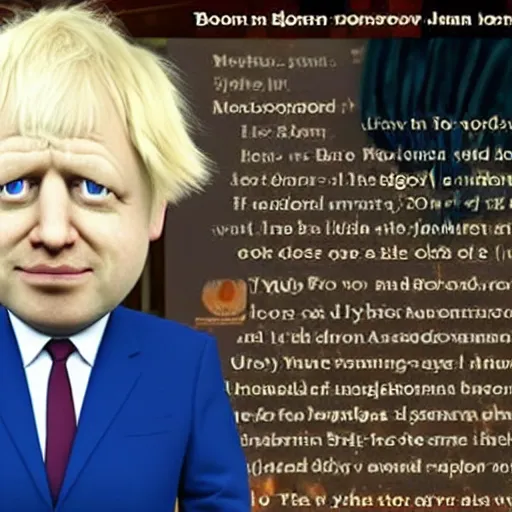 Image similar to boris johnson in the style of megamind