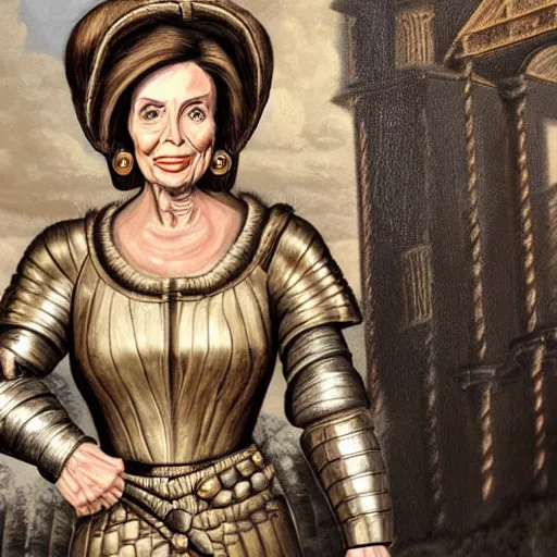 painting of nancy pelosi standing in front of 1 6 th | Stable Diffusion ...