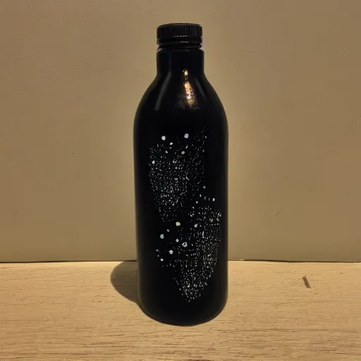 Prompt: a bottle that contains the universe