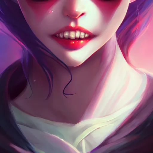 Image similar to a portrait of a beautiful vampire, art by lois van baarle and loish and ross tran and rossdraws and sam yang and samdoesarts and artgerm, digital art, highly detailed, intricate, sharp focus, Trending on Artstation HQ, deviantart, unreal engine 5, 4K UHD image