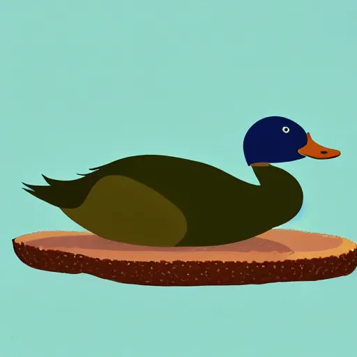 Prompt: a mallard duck that is also an avocado toast, in the style of Studio Ghibli, cute, highly detailed, digital painting, smooth, 8k, kawaii