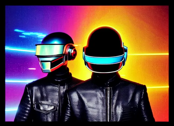 Prompt: knight rider, daft punk electroma movie, synthwave style, sea of technology