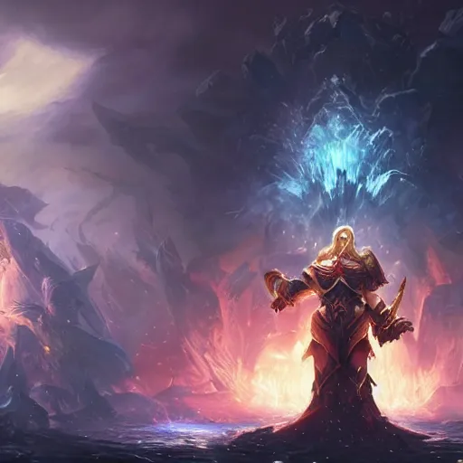 Image similar to Donald Trump as the god-emperor of mankind, League of Legends amazing splashscreen artwork, splash art,natural light, elegant, intricate, fantasy, atmospheric lighting, by Greg rutkowski, league of legends splash art, hd wallpaper, ultra high details